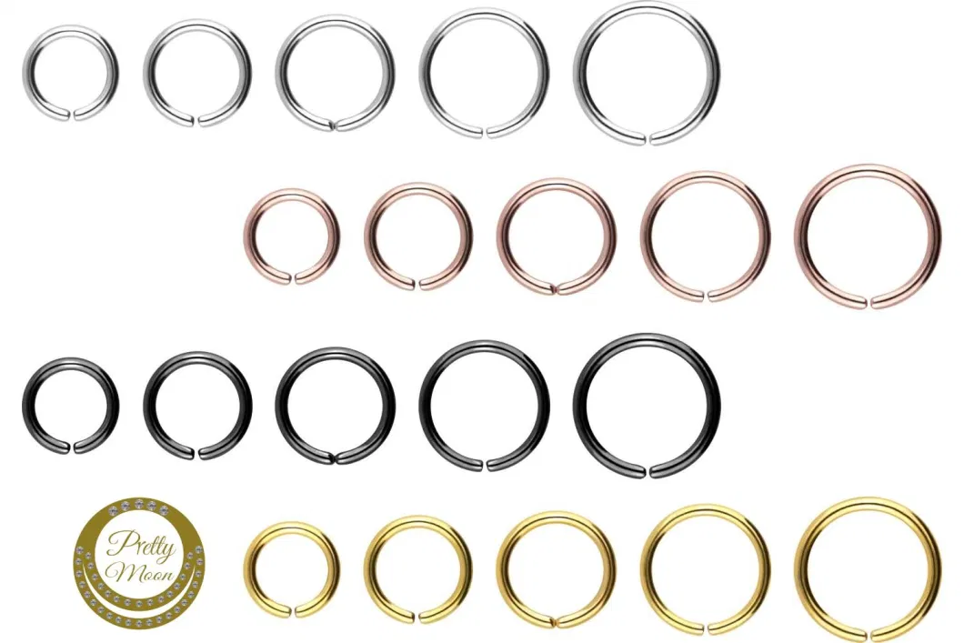 ASTM F136 Titanium Nose Ring O-Ring Bendable Factory Wholesale